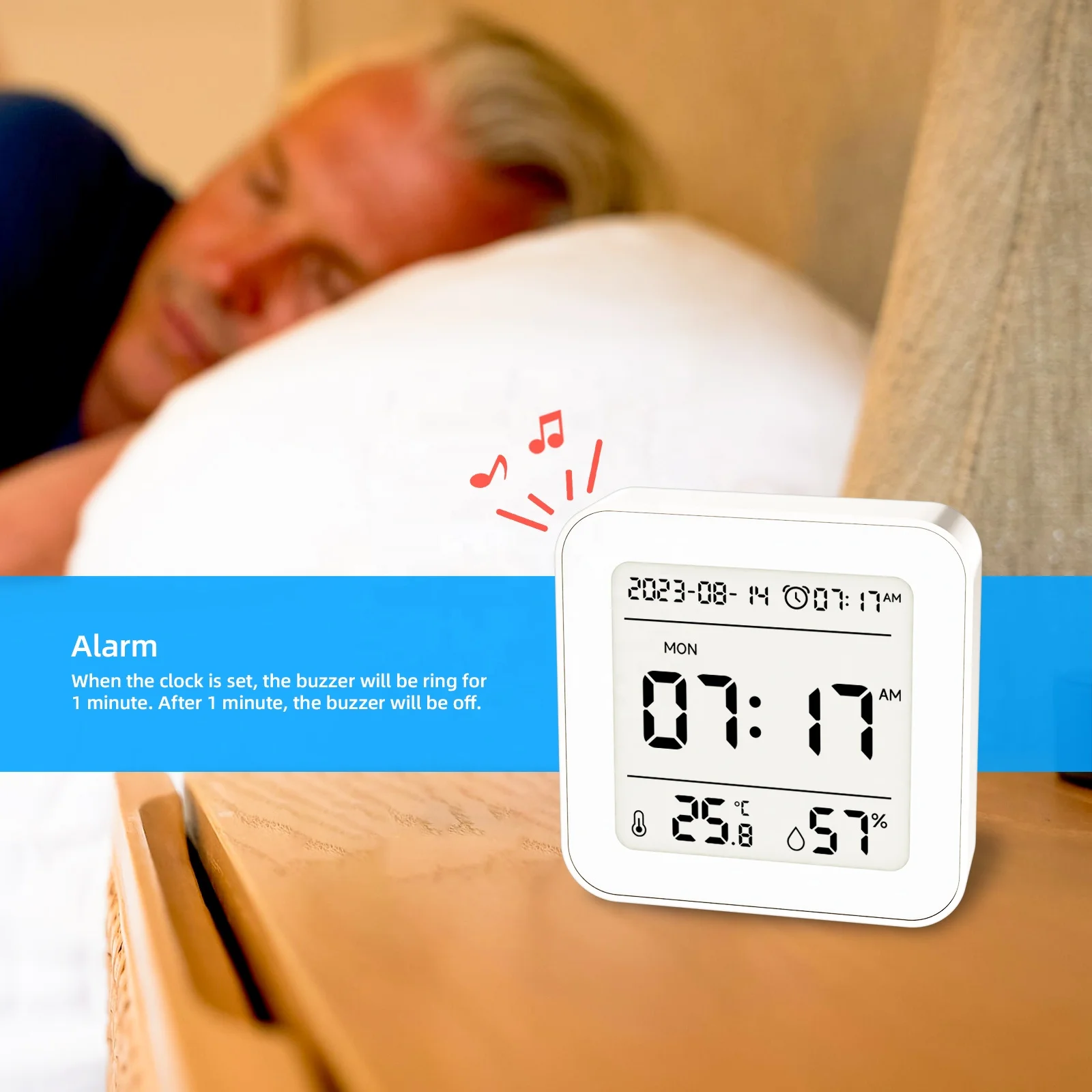 Convenient and European and American markets interactive four-in-one alarm clock