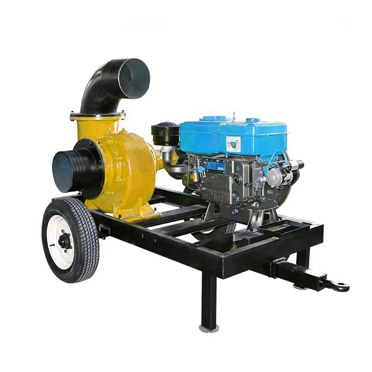 farm irrigation diesel water pump 6 8 inch industrial irrigation diesel pump tractor diesel water pump with trailer