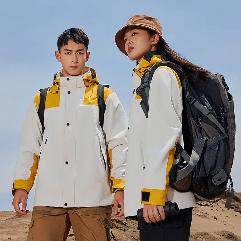 AI-MICH Wholesale Promotional Gift Items Windproof Waterproof Hooded Unisex Thickening Type Hiking Outdoor Jacket