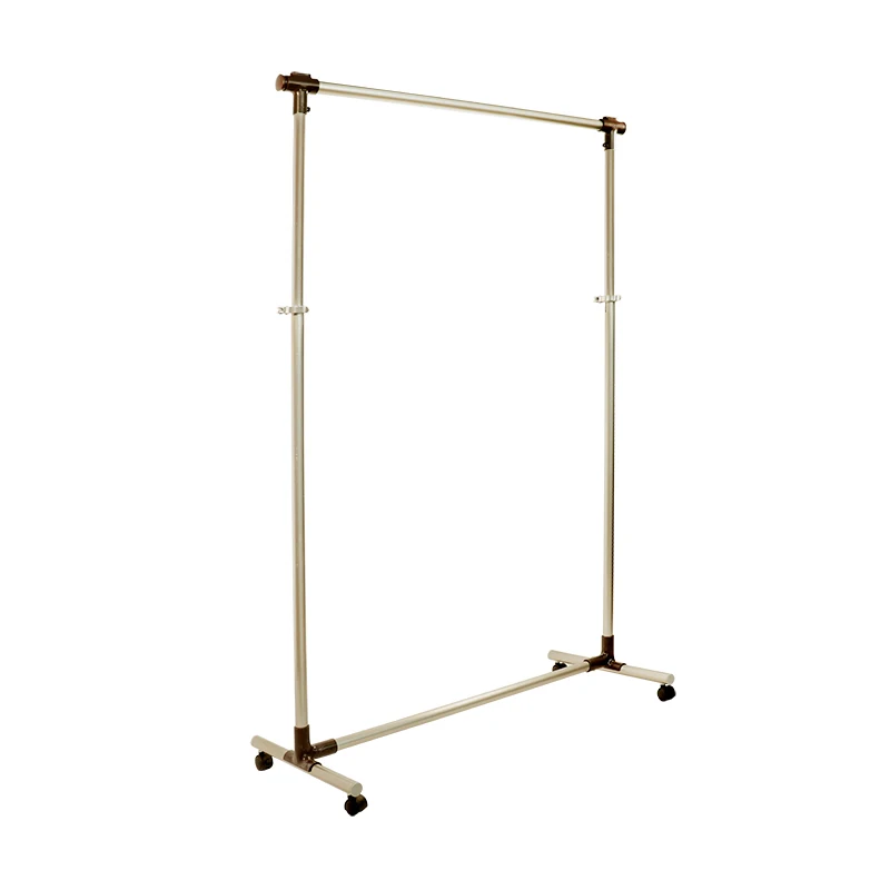 Simple Trending Clothing Garment Rack Aluminum Space Saving Metal Cloth Rail