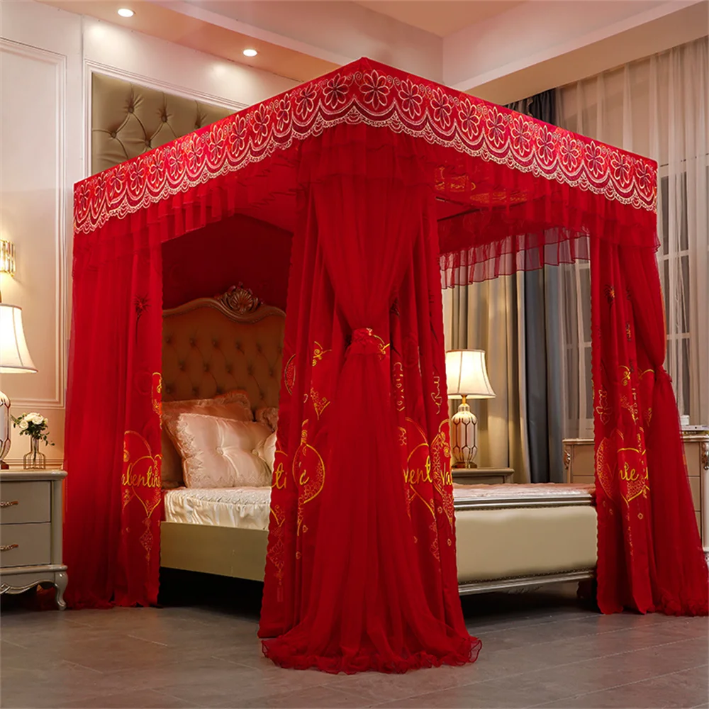 Mosquito Nets For Bunk Beds Wall Protect Red Mosquito Net Square Type Red Mosquito Net