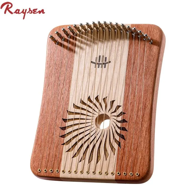 New design kalyre two rows harpikas 17 key rosewood combine kalimba lyre harp