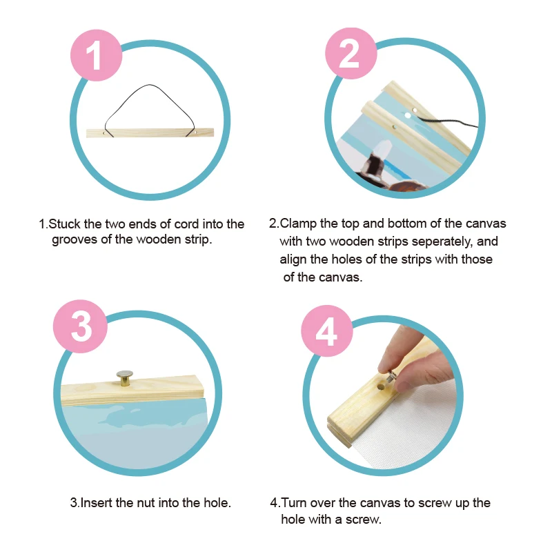 Acrylic Paint Picture by numbers Morden Wall art Canvas Painting with Frame for Home Decoration