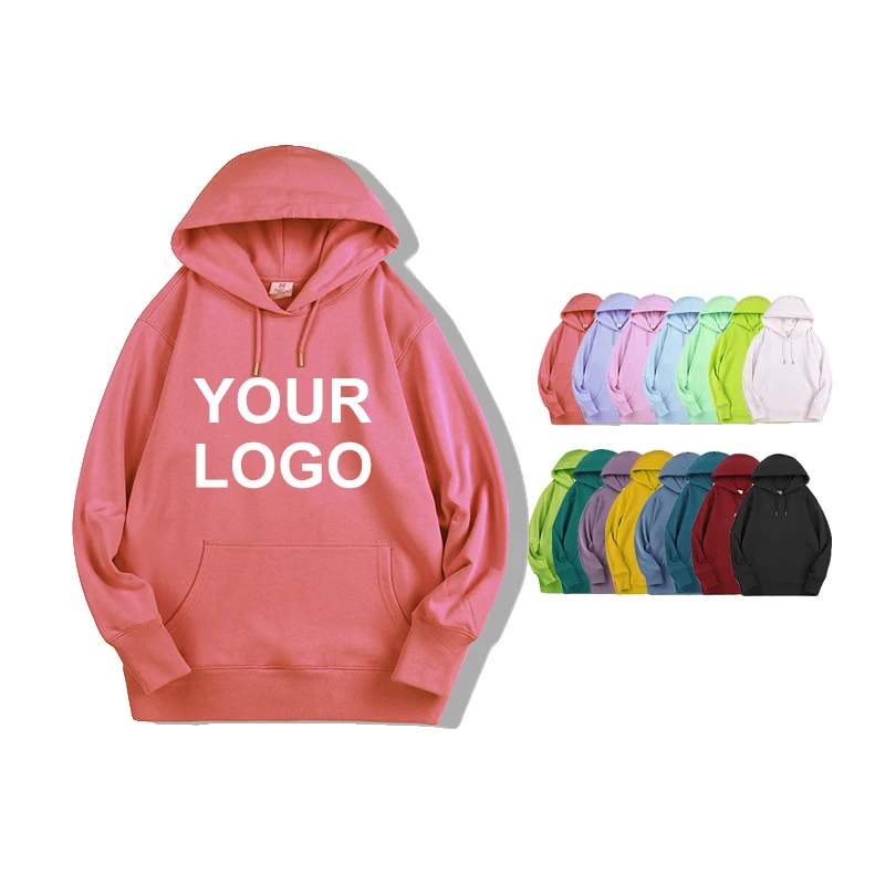 Mens Clothing Manufacturing Streetwear High Quality Custom Print 100% Cotton Fleece Hoodie Own Brand