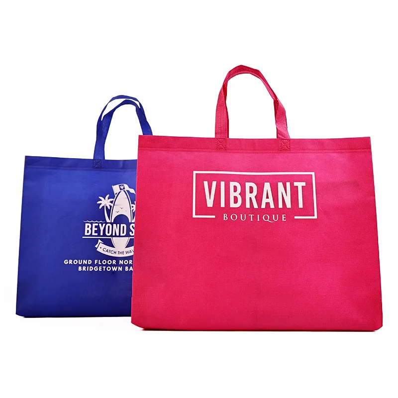 Custom logo non woven bag promotional reusable cloth shoes shopping tote bags pp laminated non woven shopping bag