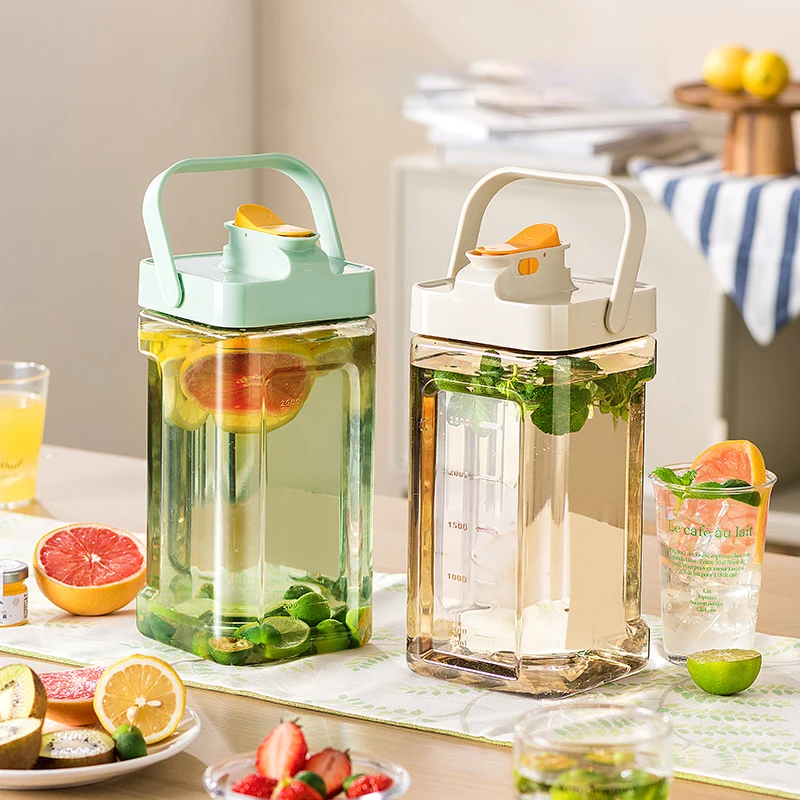 3.5l Refrigerator Cold Kettle Fruit Lemon Teapot Beverage Tap Dispenser Large Capacity Ice Water Dispensing  juice bucket cups