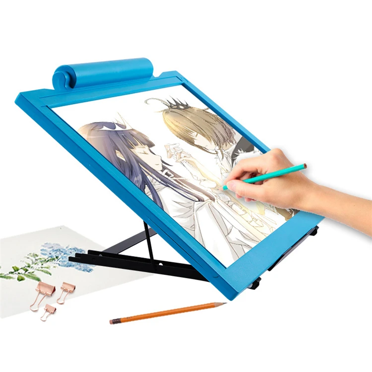 Diamond Painting Embroidery Cross Stitch A4 Light Drawing Pad Holder DIY Tools Metal Foldable Writing Board Stand for
