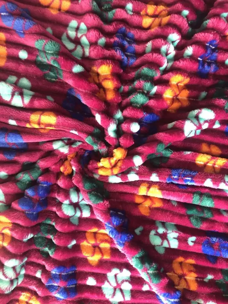 2020 fashion super soft stripes gliter leopard white color flannel coral fleece  jaquard fabrics for blanket bedsheet