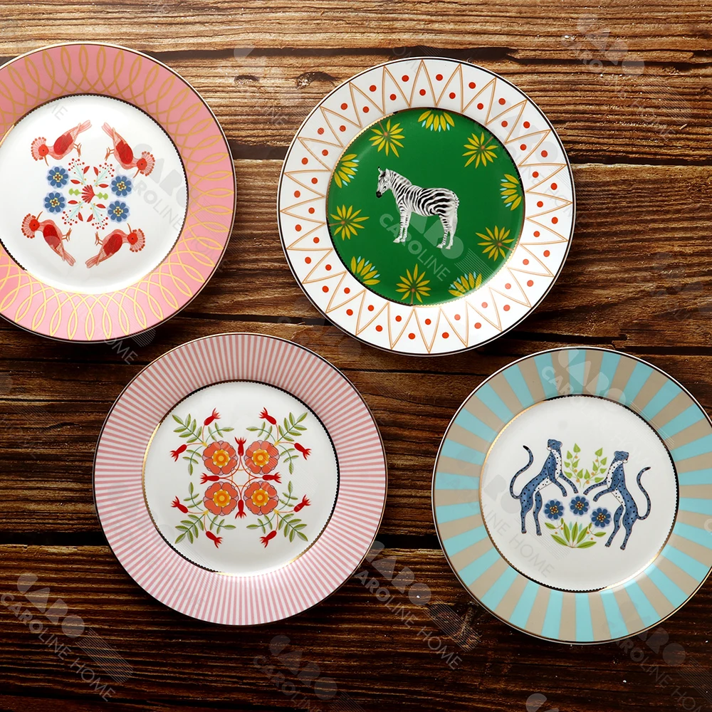 Caroline Design Hot gilded ceramic series, spring color design elements and various production processes