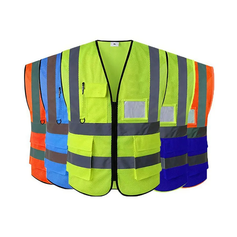 Hi-viz Security Uniform Reflector Tape Security Jacket Safety Reflective Vest With Logo