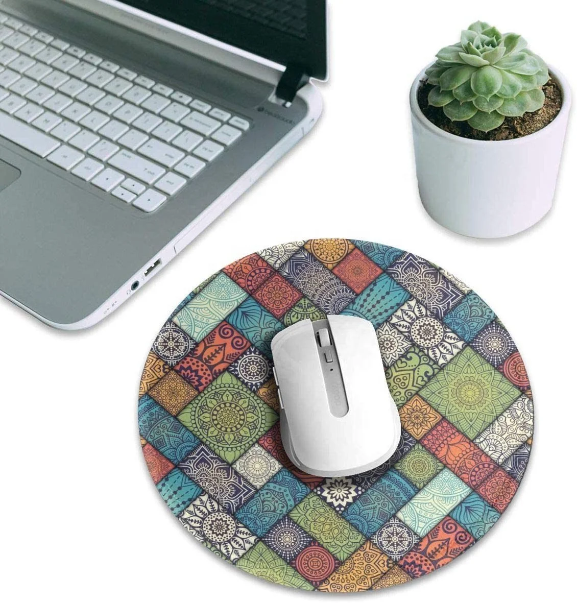 Пользовательский логотип модный стиль Индивидуальный Круглый сшитый край индивидуальный Печатный коврик для мыши