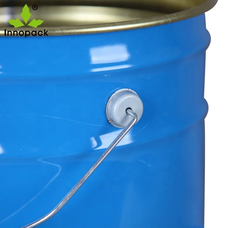 UN 25L round metal pail bucket barrel drums manufacture empty tin paint pail and steel drums
