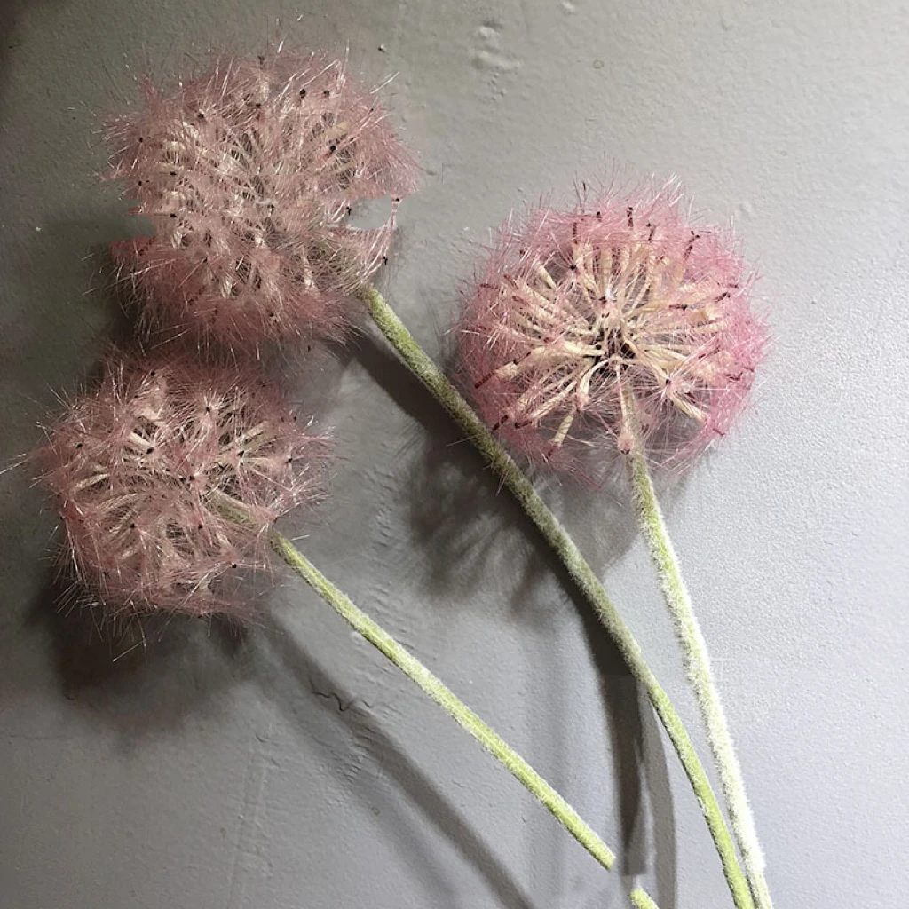 High quality Artificial Flower White Dandelion Single Stem Silk Flowers Dandelion For Decoration