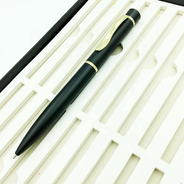 Promotional business souvenir corporate gift logo printed metal pen with box