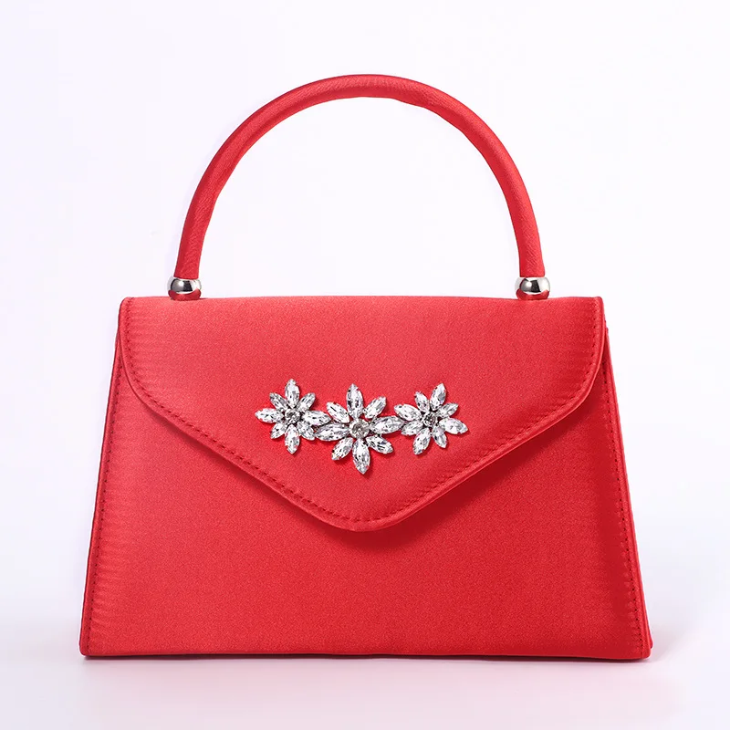 Wholesale new arrival rhinestone flowers ladies purses hand bag women handbags formal dress evening bag