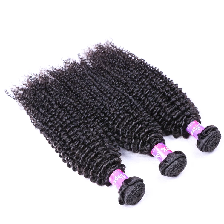 
Remy Afro Kinky Curly Weaves with Closure 9A Virgin Hair Brazilian Virgin Curly Human Hair Bundle Brazilian Lace Frontal Closure 