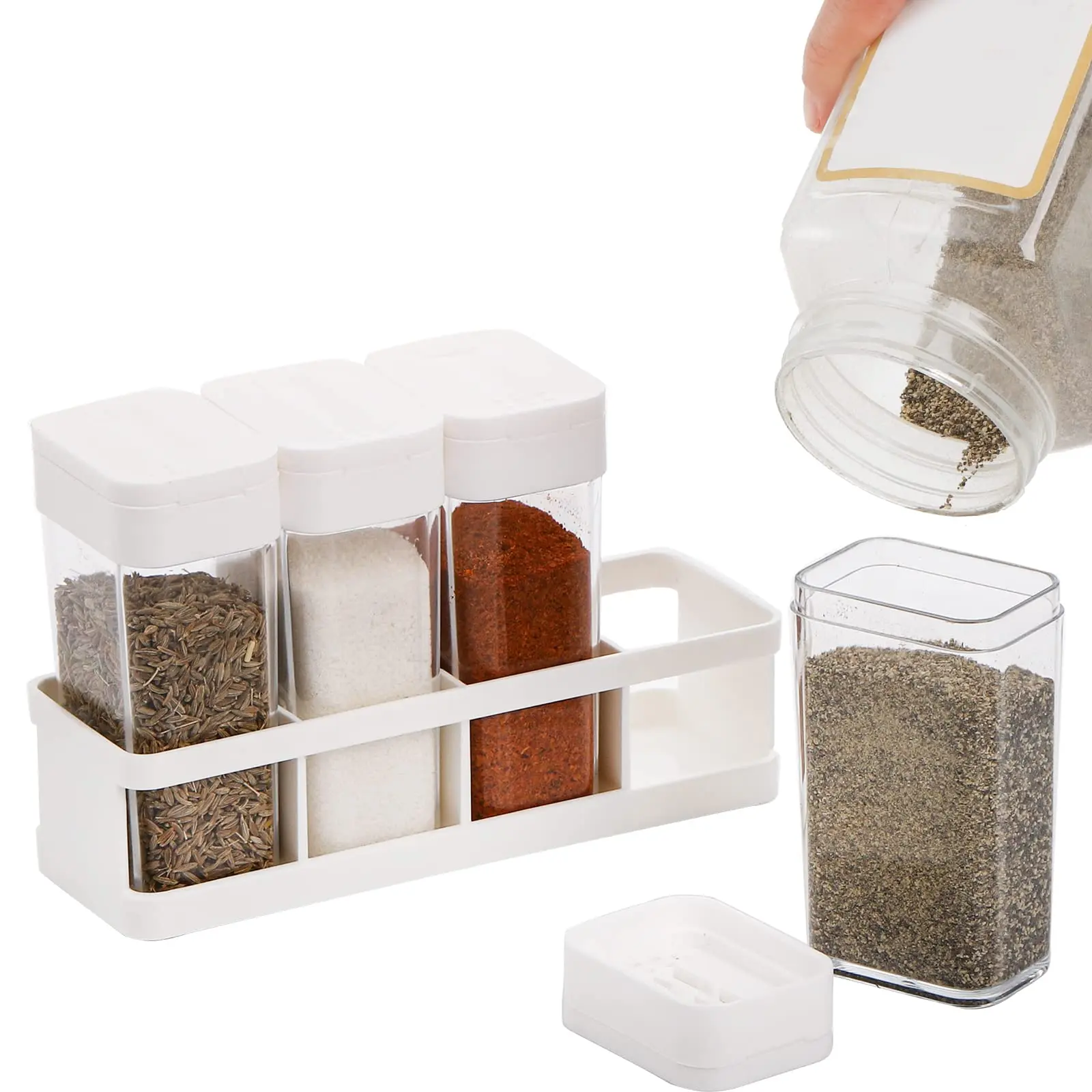 PP food grade plastic kitchen soy sauce vinegar oil seasoning container set