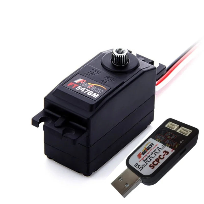 FT5478M 12KG Copper Alum. Gear High Torque Digital Core Waterproof Low Profile Servo for RC Model Drift Car Plane 1/12 MN86S