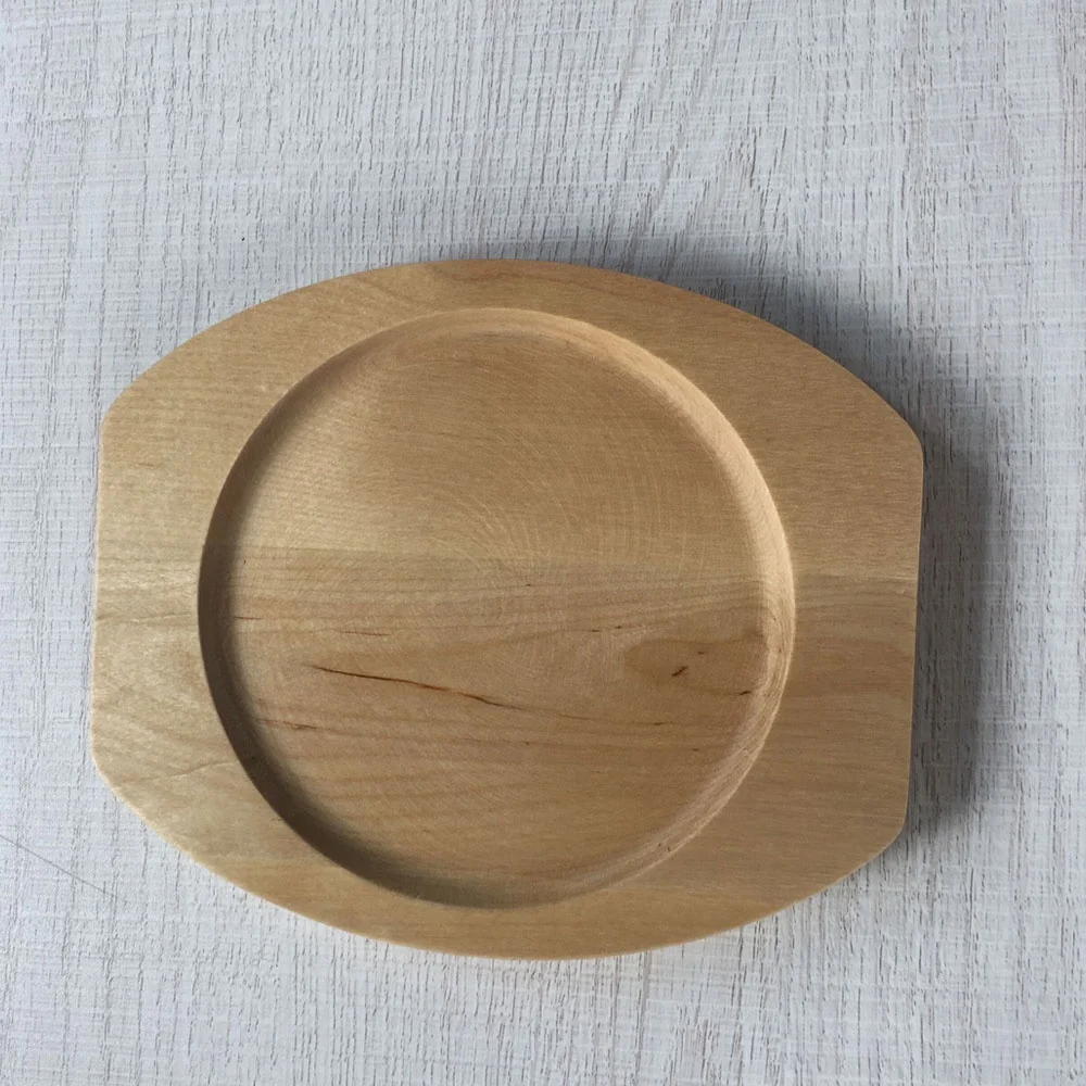 Мини-Сковорода из чугуна, приправленная сковорода с деревянной основой