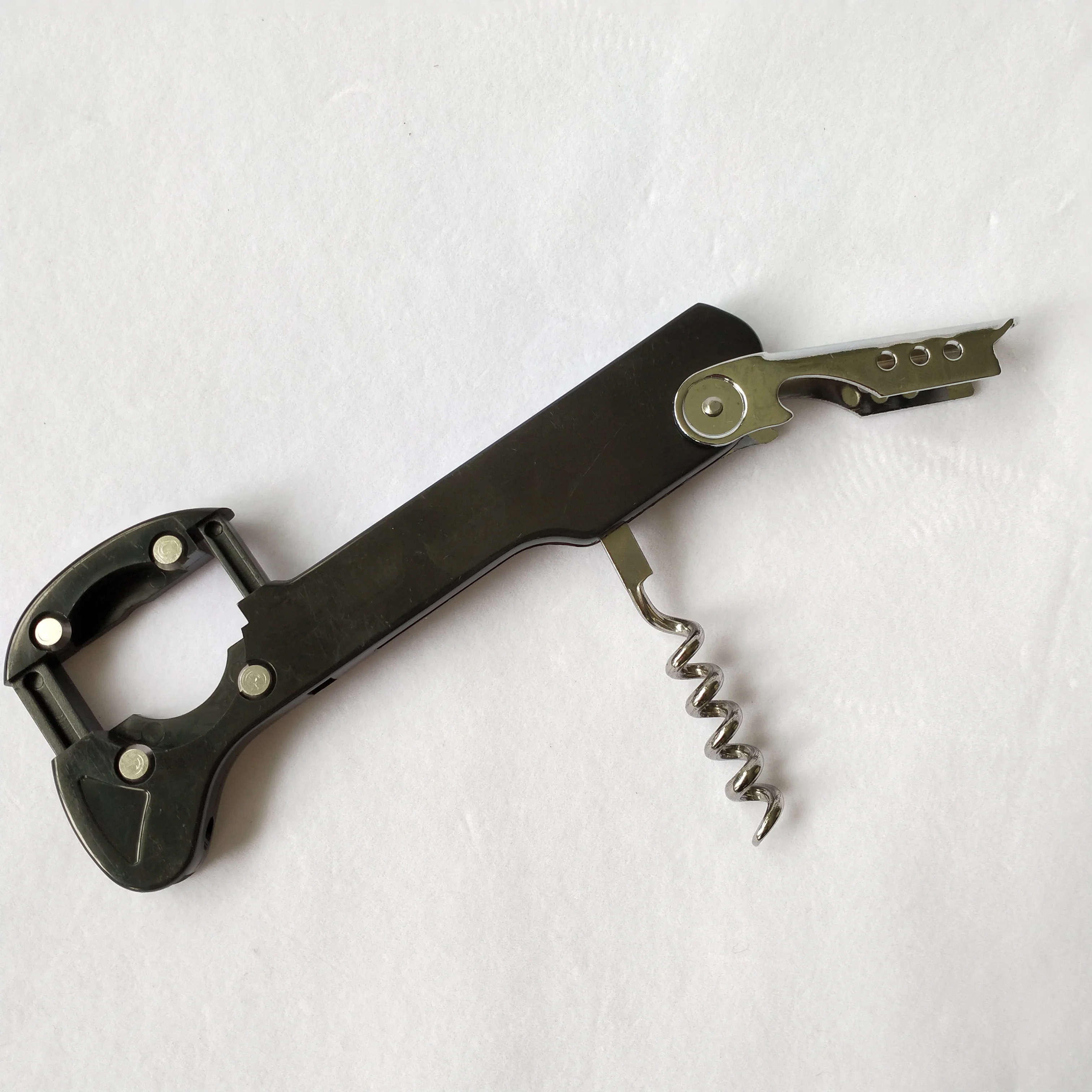ready to ship custom logo round blade foil cutter wine corkscrew bottle opener wine opener corkscrew