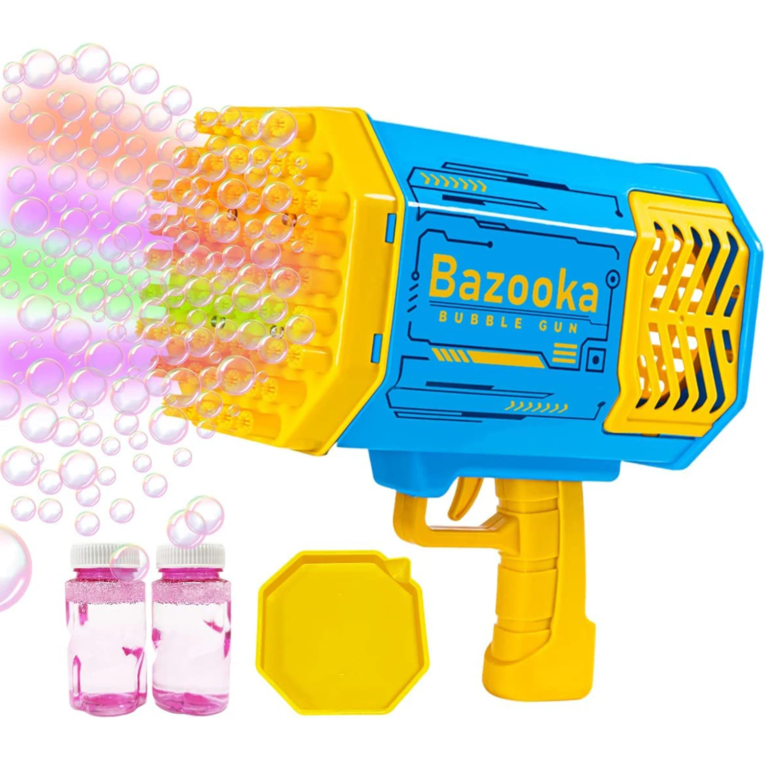 Hot Selling 69 Holes Bubble Bazooka Gun Automatic Bubble Launcher Blaster Machine Blower Maker Gun Outdoor Summer Toy Gun