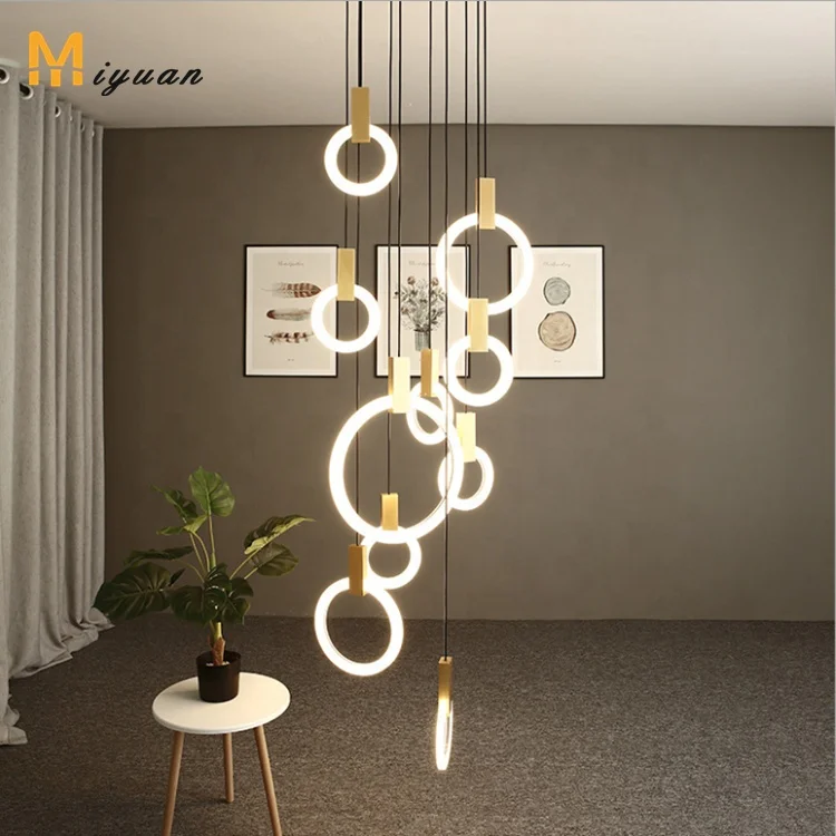 
Best price Customized large led Chandelier postmodern Aluminum hotel home decorative chandelier 