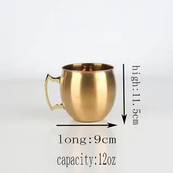 Wholesale Customized Mug  High Quality 304 Stainless Steel Mini Moscow Mule Copper Mug