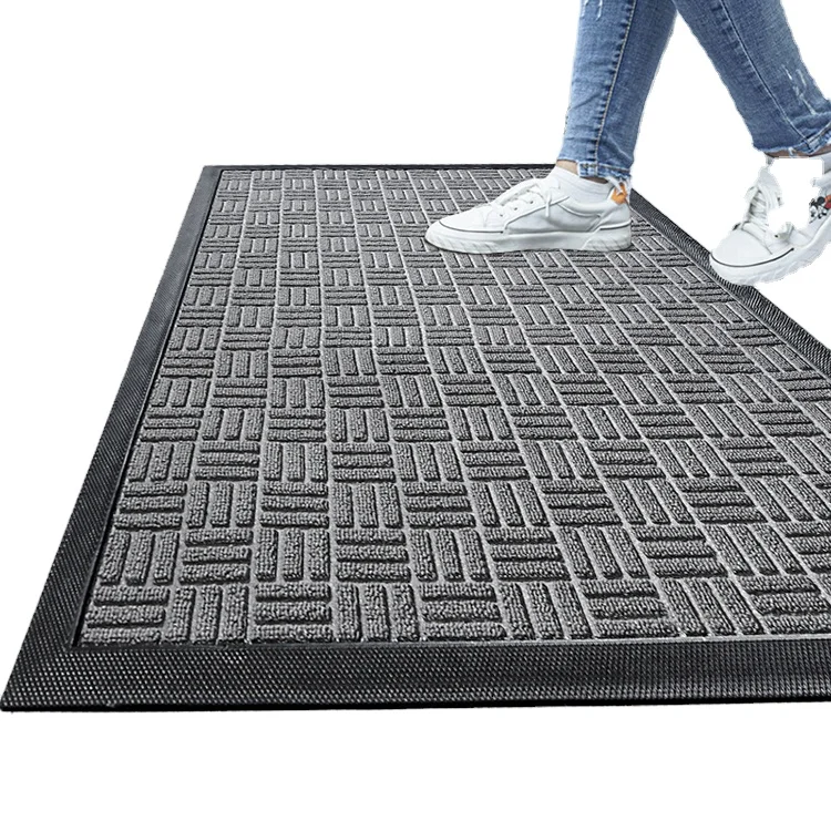 Entrance mat Entrance carpet Polypropylene rubber door mat household striped non-slip floor mat