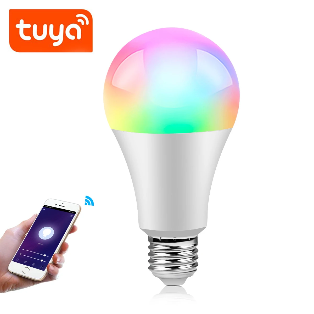 Fxpot Smart Alexa Led Light Hot Sale Wireless Tuya E27 Color Change Led Remote App Control Smart RGB WIFI Light Bulb