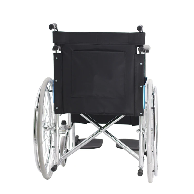 Foldable Wheel Chair Detachable Footrest Wheel Chair Steel Manual Wheelchair For Disabled People