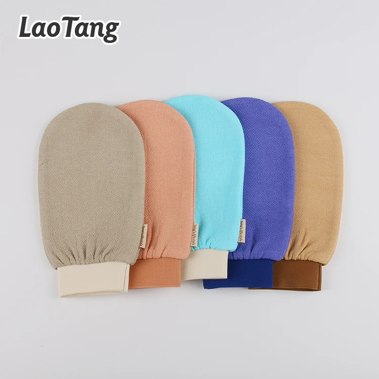 Cheap 100% Natural Viscose Morocco Kessa Gloves Body Exfoliating Scrubber Bath Gloves