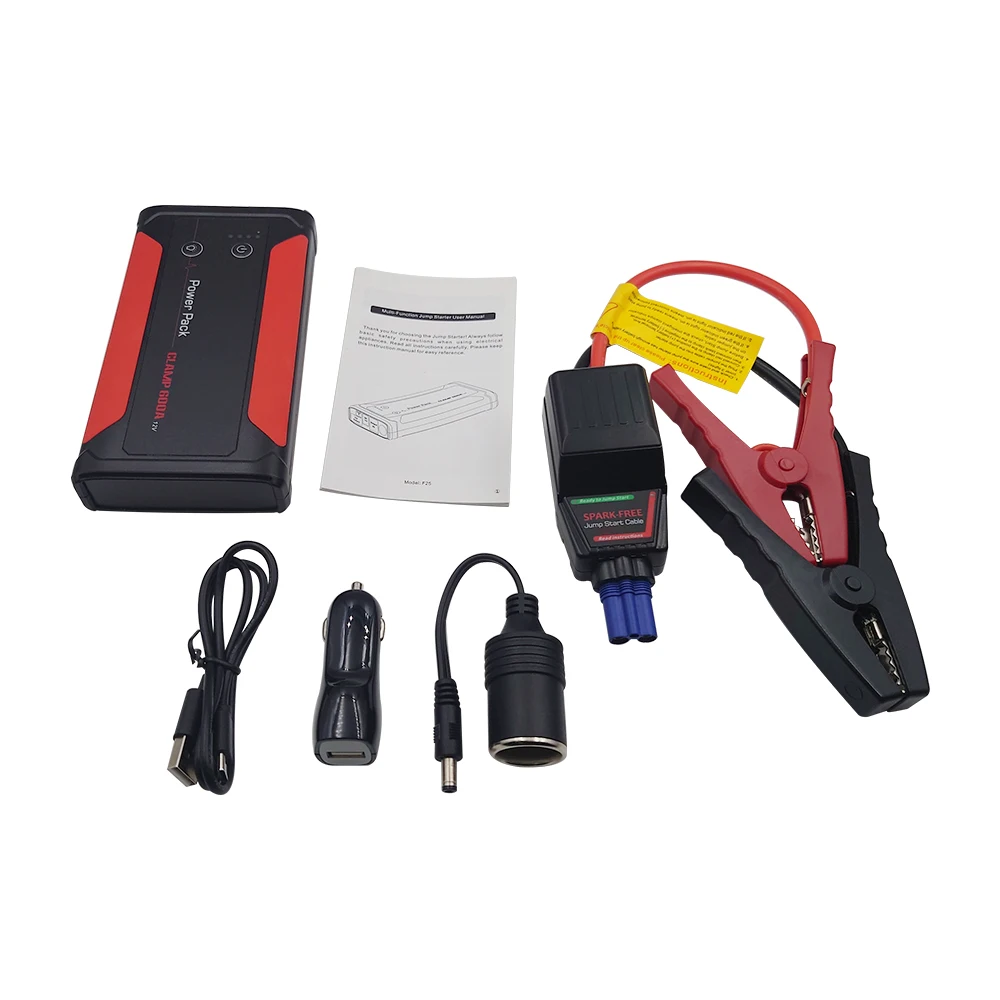 New Upgrade Multi-Function 12000mAh Peak 600A Portable Jump Starter 12V Car 45W Fast Charging Power Bank for Phone