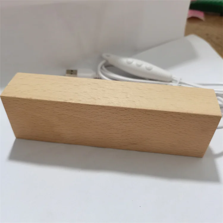 RGB 3D Vision LED Table Night Color Changing Table Lamp Acrylic Board Decoration USB Bedside Lamp