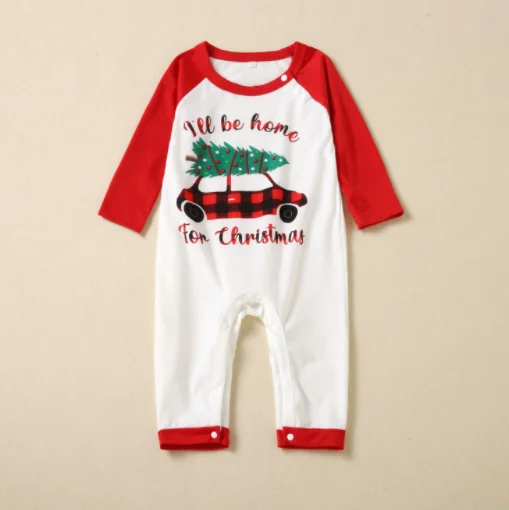 2021 New wholesale drop shipping lovely christmas tree printed family  matching christmas  pajamas sets  christmas  pajamas