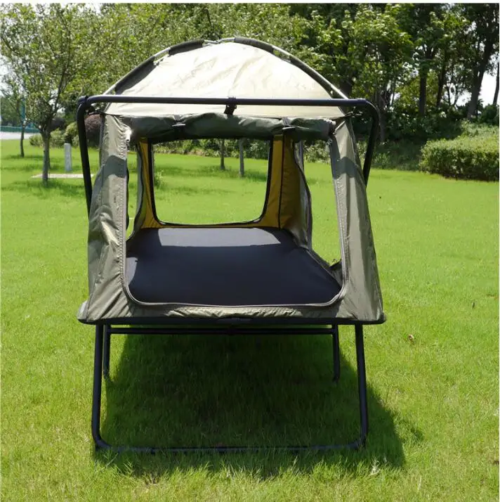 2-Person Durable Nylon Folding Fishing Tent Double Layers Aluminum Pole Steel Frame Oxford Cars Outdoor Recreation Camping