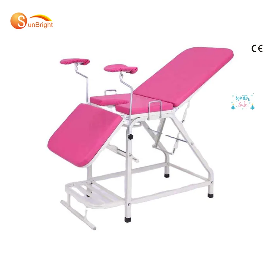 High quality new type steel material Sunbright gynecological CE examination bed for Clinic