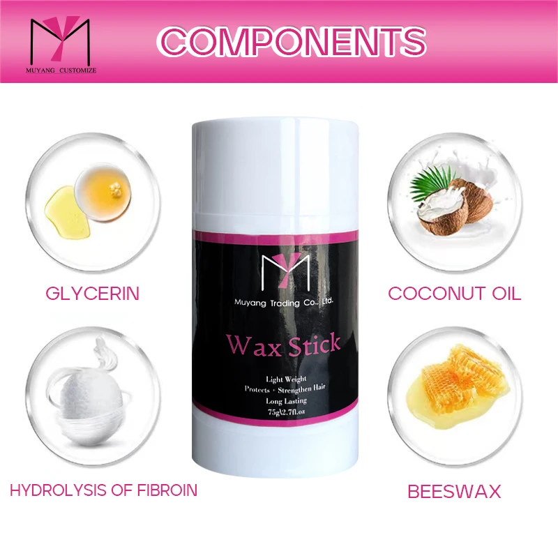 2024 hot sale  Wax Stick High Quality Free Samples Edge Control Hair Wax Stick For Men And Women Private Label Custom