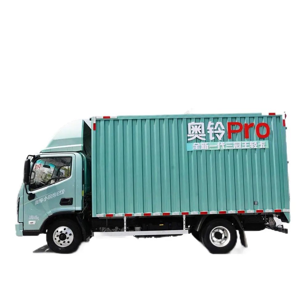 China New Used Foton 4*2 4*4 5 8 Tons Closed Box Vans Cargo Trucks Van Mini Light Cargo Truck Prices