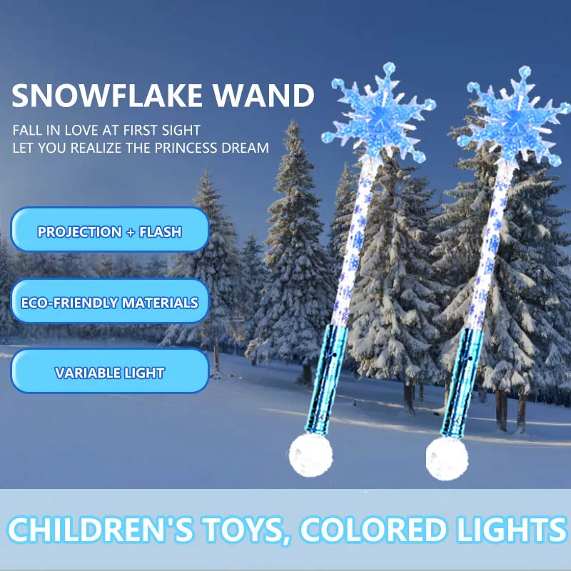 Wholesale Magic LED Glow Snowflake Wand Multi-Color Plastic LED Stick Parties China Manufactured Promotional Party Supplies