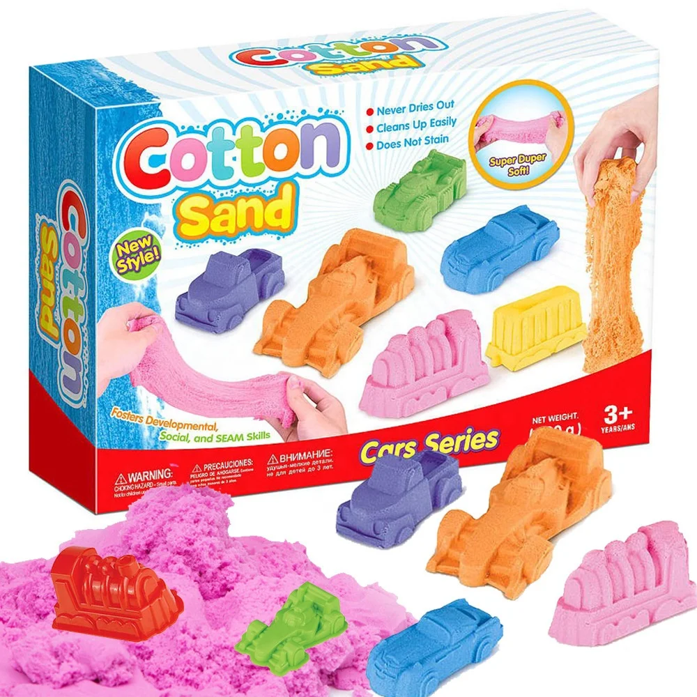 DIY Cotton Sand Scents Toys Kit Cars Series for boys and Cake Series for girls