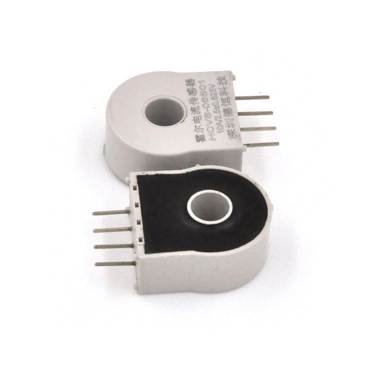 single 5V supply current transducer 10A/2.5V dc hall effect sensor