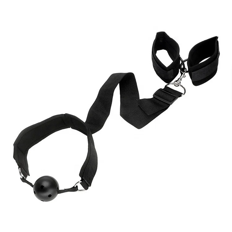 Bondage restraints BDSM slave fetish toys Mouth gag handcuff neck collar for adult sex games