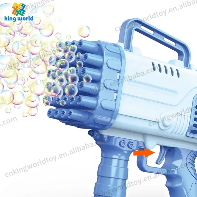 Electric Automatic Pistola De Burbujas Blower Rocket Boom Bubble Gun, Colorful Rich 32 Hole Bazooka Bubble Machine