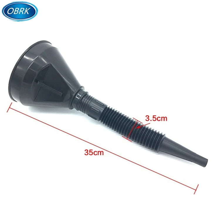 hot sale 16.5cm hose plastic oil funnel with filter funnel set car funnel
