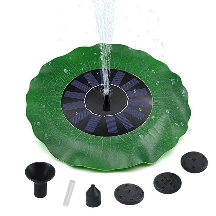 
JOVTOP friendly Lotus Leaf Solar Powered Fountain Green Lotus Leaf fountain solar Outdoor Decoration for Birdbath, Garden 