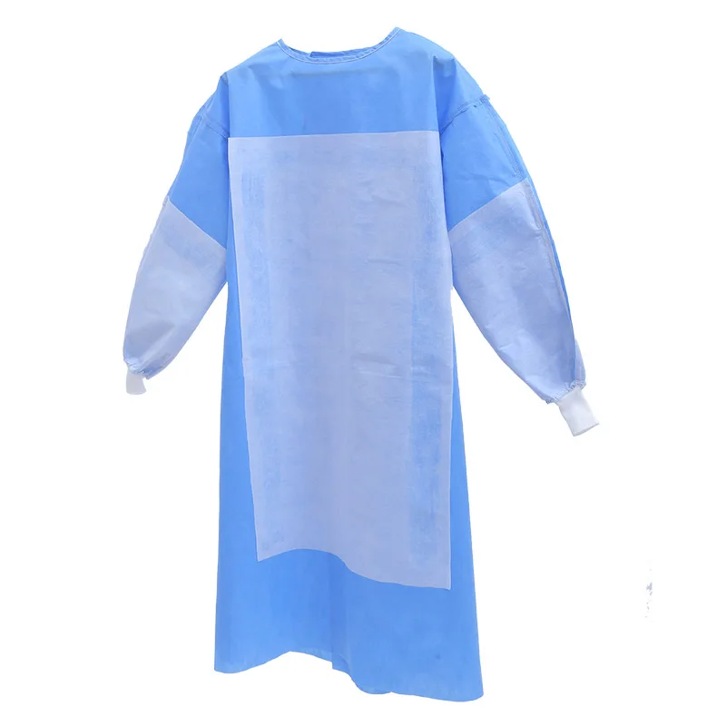 Level 3 Knitted Cuff Sms Waterproof Non-Woven Disposable Sterile Surgical Gown Isolation Gown