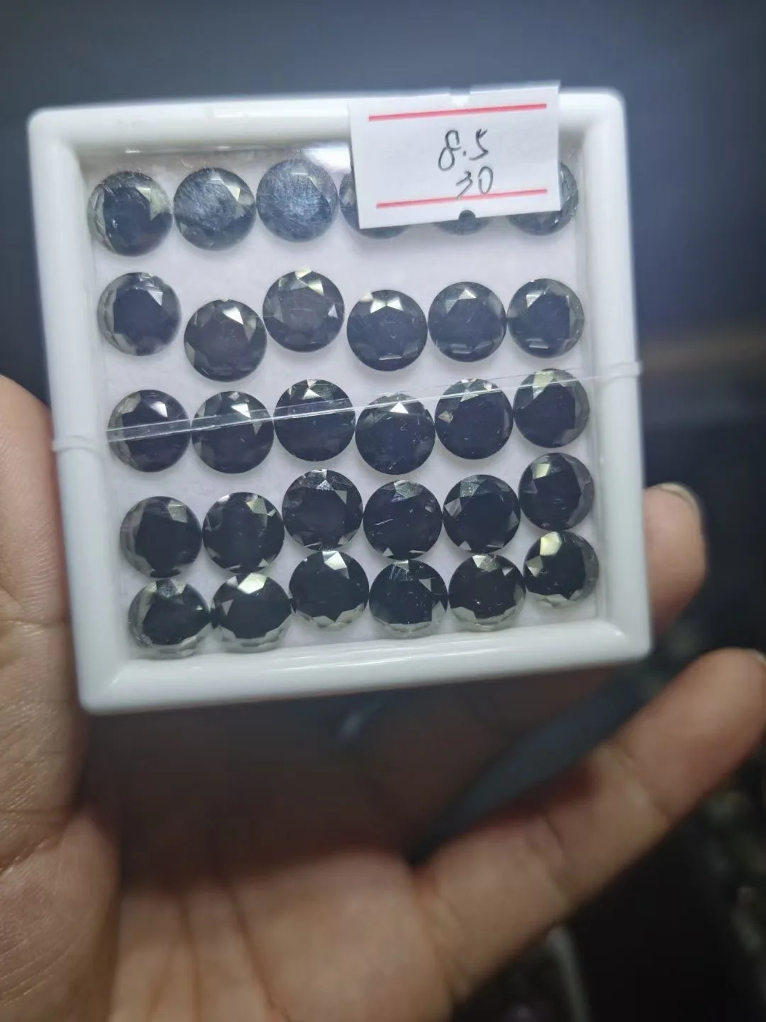 Wholesale Black Moissanite Loose 6.5mm Moissanite Diamonds 1ct Loose Black Moissanite