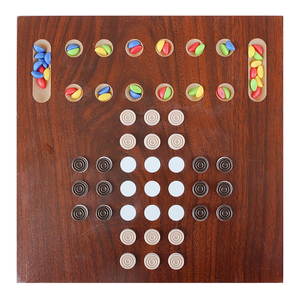 Board Game Set Deluxe 10 in 1 Tabletop Wood accented Game Center Tic Tac Toe Solitaire Snakes and Ladders Mancala Backgammon