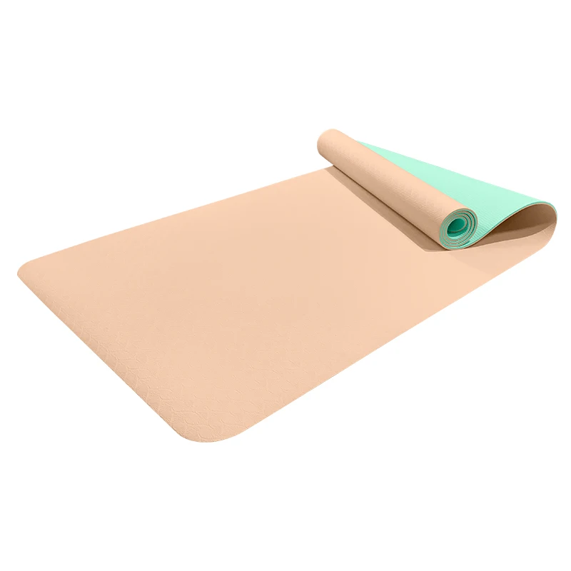 Eco Friendly Durable  Organic Custom Logo Print Tpe Yoga MatCheap Thick Fitness Foldable Travel Exercise Yoga Mat