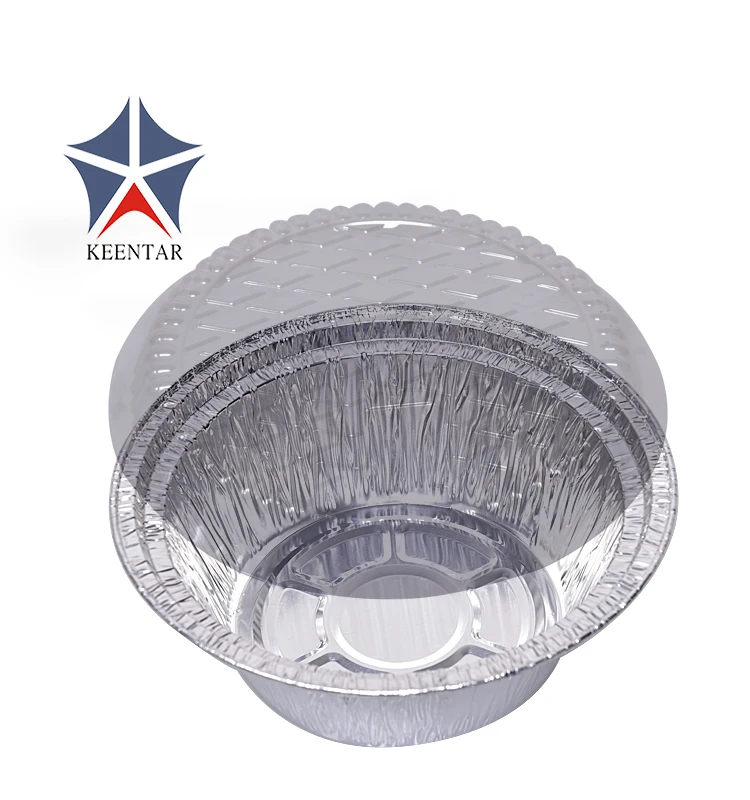 
9 inch 40 oz Foil pans tin plate with clear dome lids 